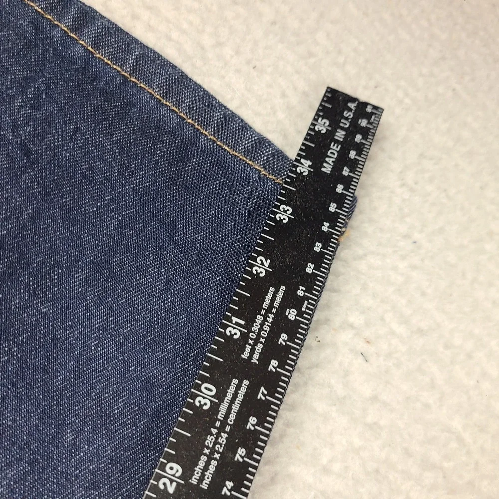 Levi's Jeans Mens 38x34 Blue Straight Leg Western Fit Dark Wash 37681‎ Denim